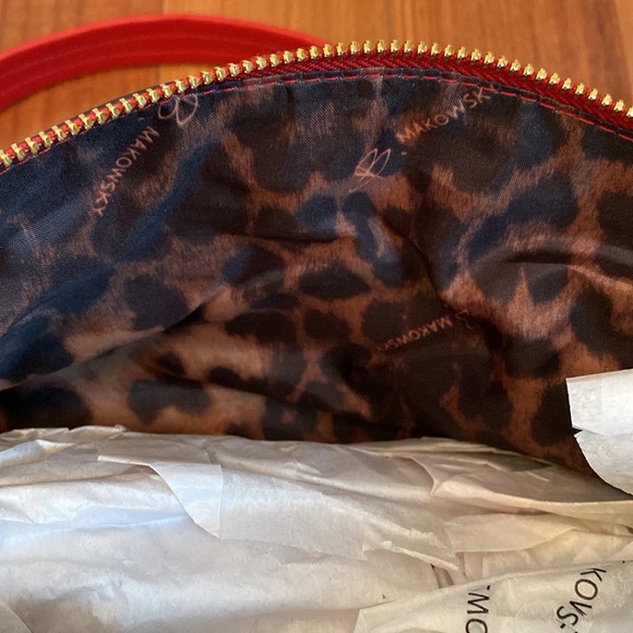 NWT B. Makowsky Red Leather Satchel - Picture 4 of 6